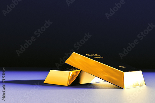 Two Gold Bullion Bars photo