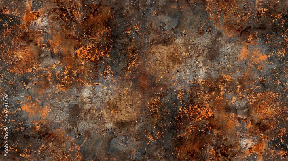 Seamless grunge rust design. Industrial charm pattern for versatile projects AI Image Seamless grunge rust design. Industrial charm pattern for versatile projects AI Image