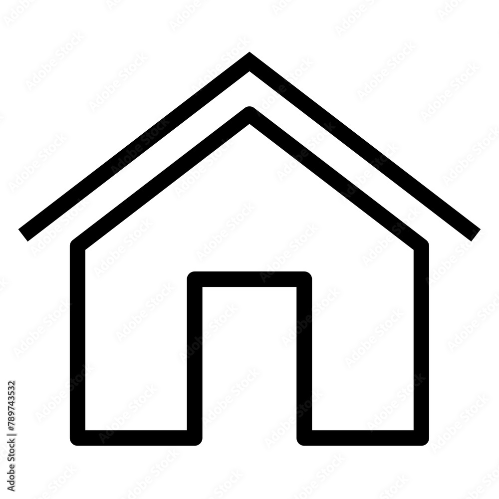 Home line png icon sticker, minimal design on transparent background Home line png icon sticker, minimal design on transparent background