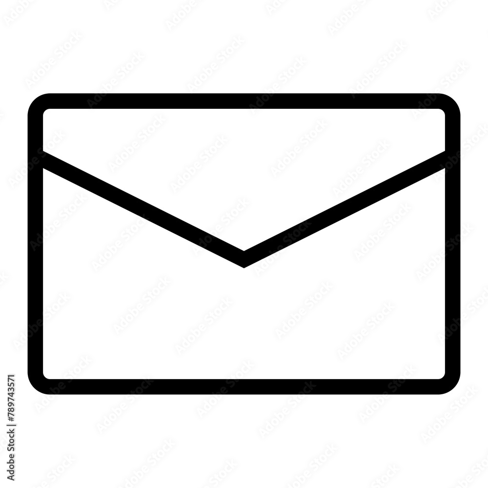 Envelope email line png icon sticker, minimal design on transparent background Envelope email line png icon sticker, minimal design on transparent background