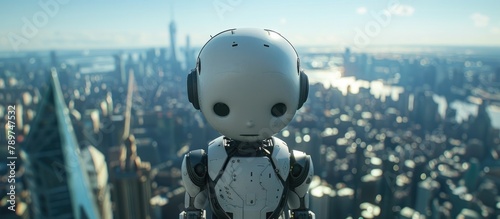 Robotic Child s Perilous Journey Amidst a Towering Metropolis Uncovering the Mysteries of Their Artificial Existence