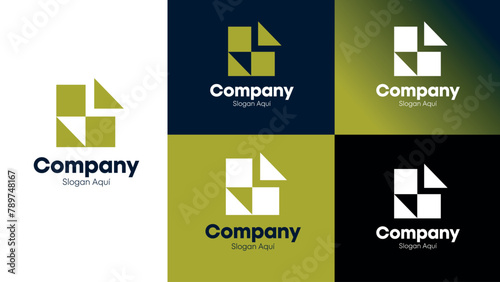 Logo company, corporative brand green