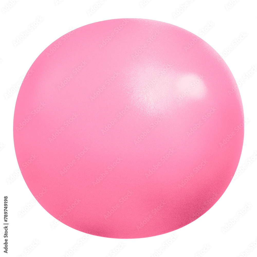 3D ball png pink round sticker, shape collage element, transparent background