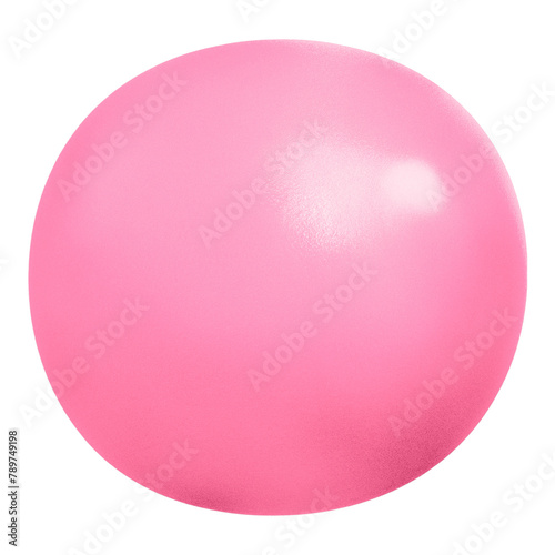 3D ball png pink round sticker, shape collage element, transparent background
