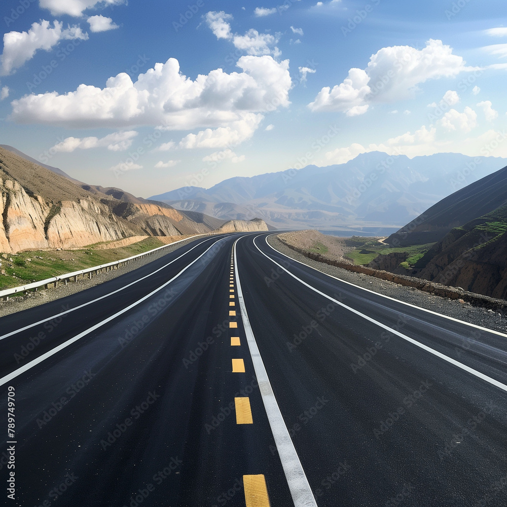asphalt road in mountains beautiful landscape wallpaper 