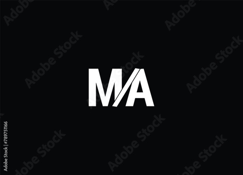 MA initial latter logo design and monogram logo
