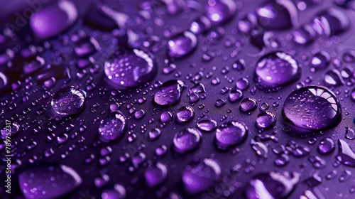 Purple waterdrops on a dark background