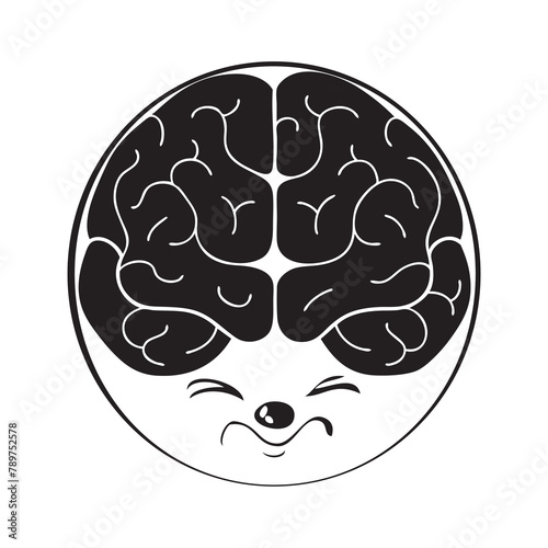 Εκτύπωση καμβά Gloomy face with big brain