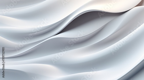 Contemporary minimalistic 3D waves, soft and flowing with a subtle energy
