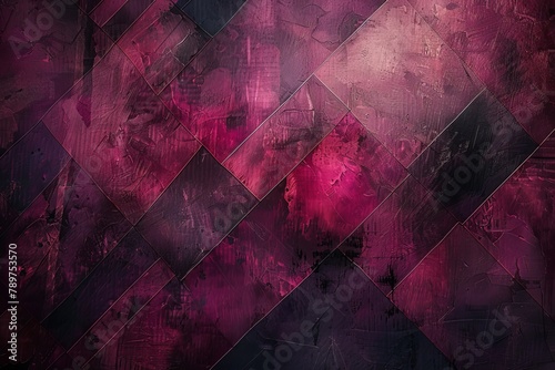 Purple and Black Abstract Background With Squares