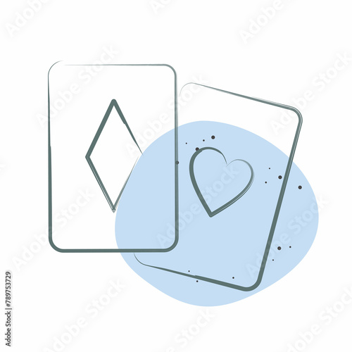 Icon Palying Card. related to Online Game symbol. Color Spot Style. simple design illustration