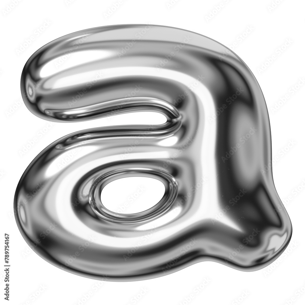 a alphabet png sticker, 3D chrome metallic balloon design, transparent background a alphabet png sticker, 3D chrome metallic balloon design, transparent background