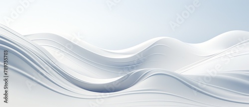 Electric energy wave in a stark white environment, 3D, minimal style,