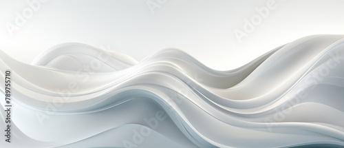 Electric energy wave in a stark white environment, 3D, minimal style,