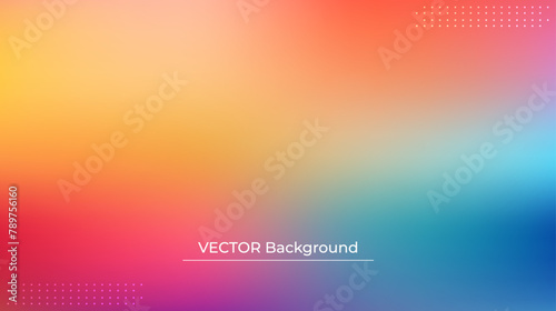 Smooth and blurry colorful gradient mesh background. Modern bright rainbow colors. Easy editable soft colored vector banner template. Premium quality