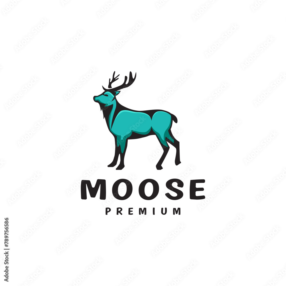 Moose Deer mascot vector logo design Moose Deer mascot vector logo design
