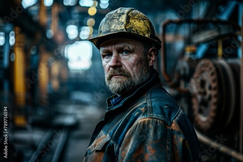 portrait of a worker at oil and gas refinery