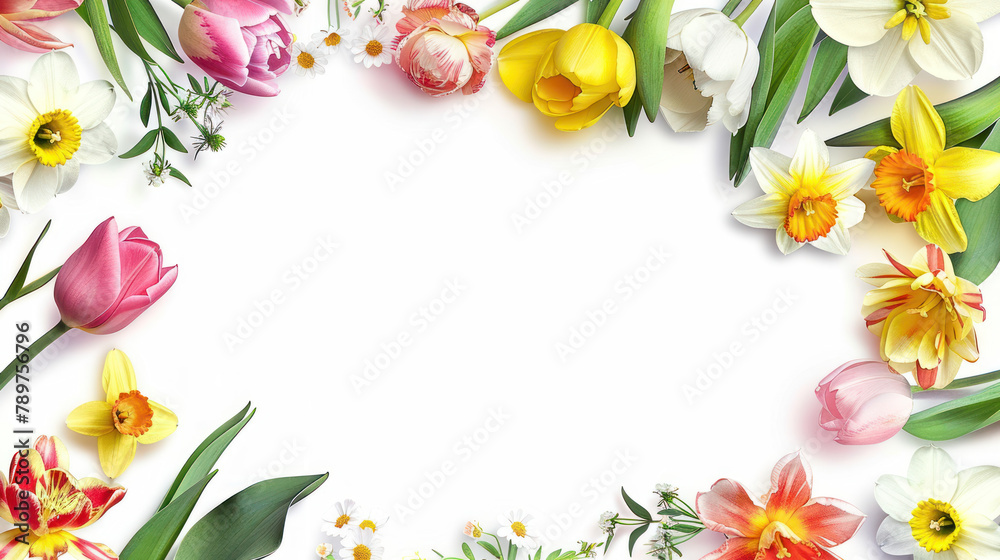 Exquisite Floral Composition on White Background