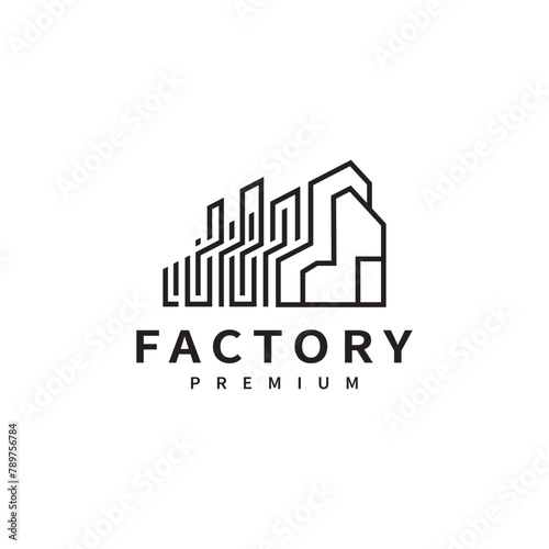 Factory logo design illustration 2