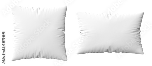 White pillows isolated. 3D image