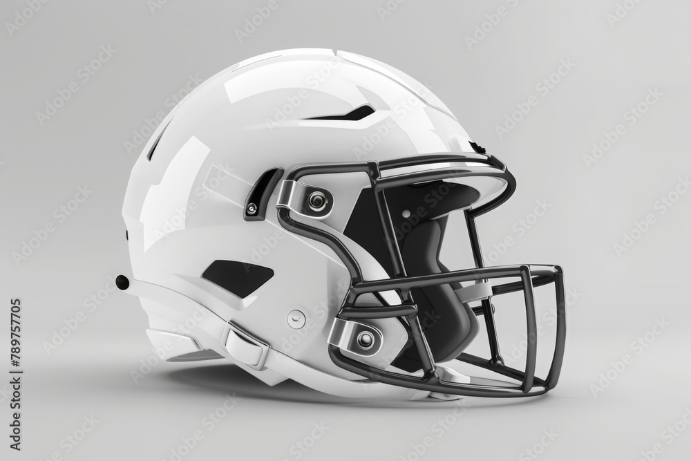 Fototapeta premium Modern White Football Helmet for Mock Up