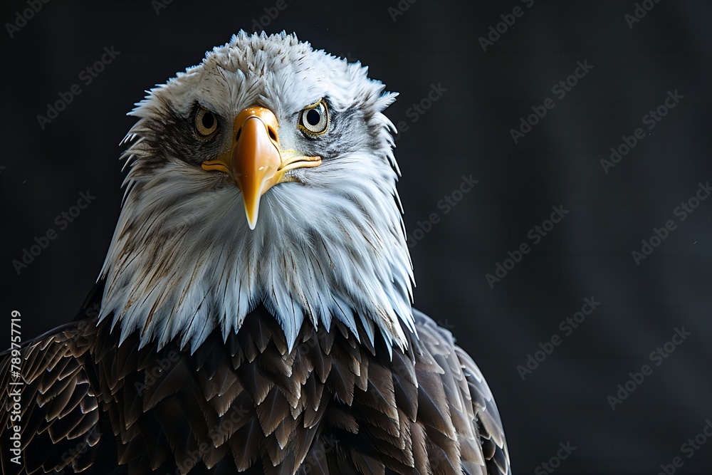 Fototapeta premium Majestic White-Tailed Eagle: Captured in Pristine Studio Brilliance