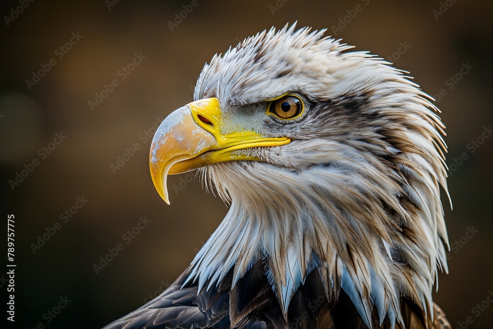 Fototapeta premium Majestic White-Tailed Eagle: Captured in Pristine Studio Brilliance