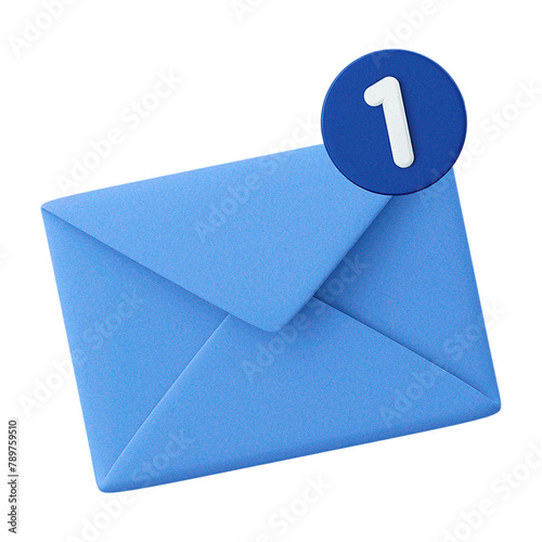 Принти на полотні 3D email notification png communication sticker, transparent background