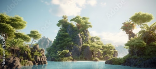 lake, cliff, forest, tree, sky, landscape 67