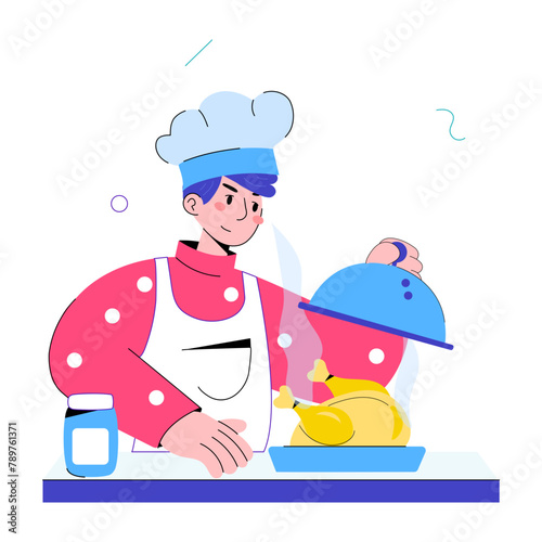 Wallpaper Mural A doodle mini illustration depicting smelling food  Torontodigital.ca