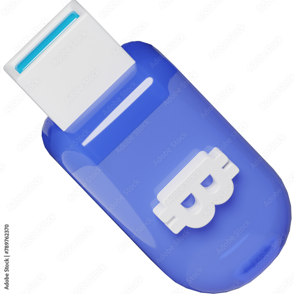 Flaskdisk Flashdrive Crypto Digital Currency 3D