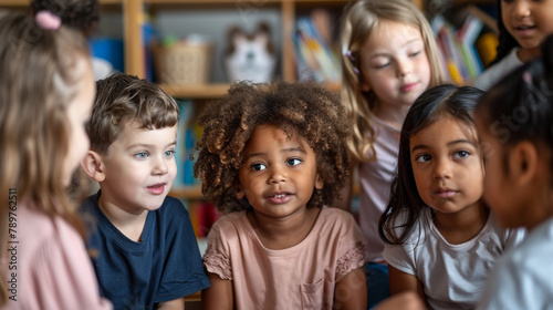 a diversity children in classroom