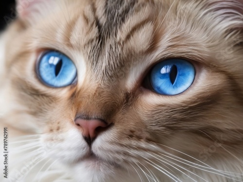 close up of a cat,blue eye cat