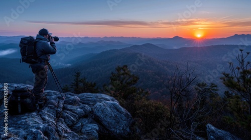Early Risers Capture Majestic Sunrises First Light Illuminating Mountain Peaks photo
