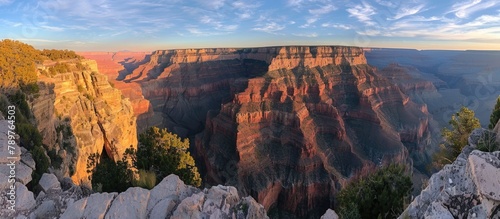 Breathtaking Panorama of Towering Cliffs and Vast Canyon Landscape at Scenic Overlook photo