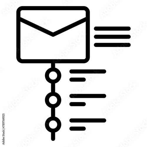 Email icon, line icon style