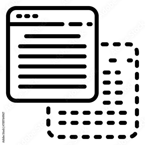 Duplicate icon, line icon style