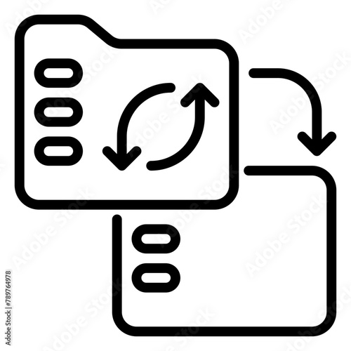 Sync icon, line icon style