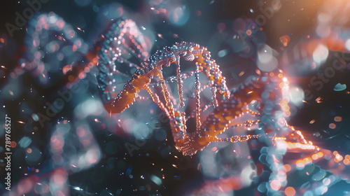The spiral structure of DNA is a fundamental symbol in medicine and science, revealing the secrets of genetic information and human biological heritage.