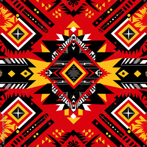 Colorful oriental mosaic square rug print with geometric ornament. floral motifs and geometric ornaments Design for a scarf, shawl, plaid, pareo, hijab, scarf and other textiles.