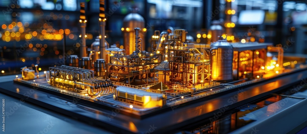 Gold Recycling Facility Model Showcasing Innovative Electronic Waste Processing Techniques