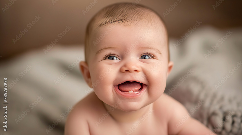 smiling baby portrait 