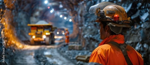 Miners Conducting Simulated Underground Mining Procedures for Safe and Efficient