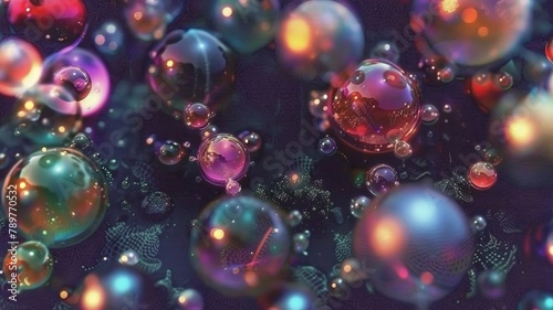 A beautiful abstract background of Bubbles in space