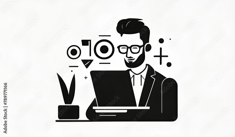businessman with laptop, person with laptop, person working on laptop, person working on computer, ai, logo businessman, icon businessman, businessman black and white businessman with laptop, person with laptop, person working on laptop, person working on computer, ai, logo businessman, icon businessman, businessman black and white