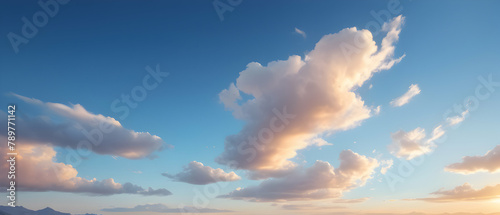 Fresh spring clear sky background with hazy warm bright light