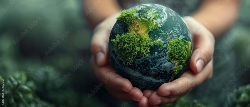 Abstract world of sustainable practices Abstract world of sustainable practices