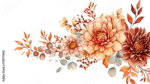 Flowers background, Watercolor style, Rustic wedding