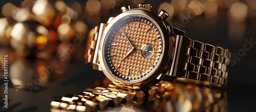 Luxury Gold Watch Prototype Showcasing Innovative Design and Precision Engineering