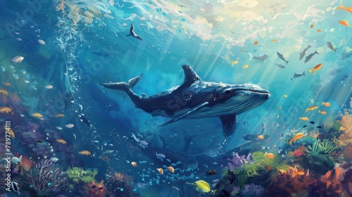 World Ocean art illustration